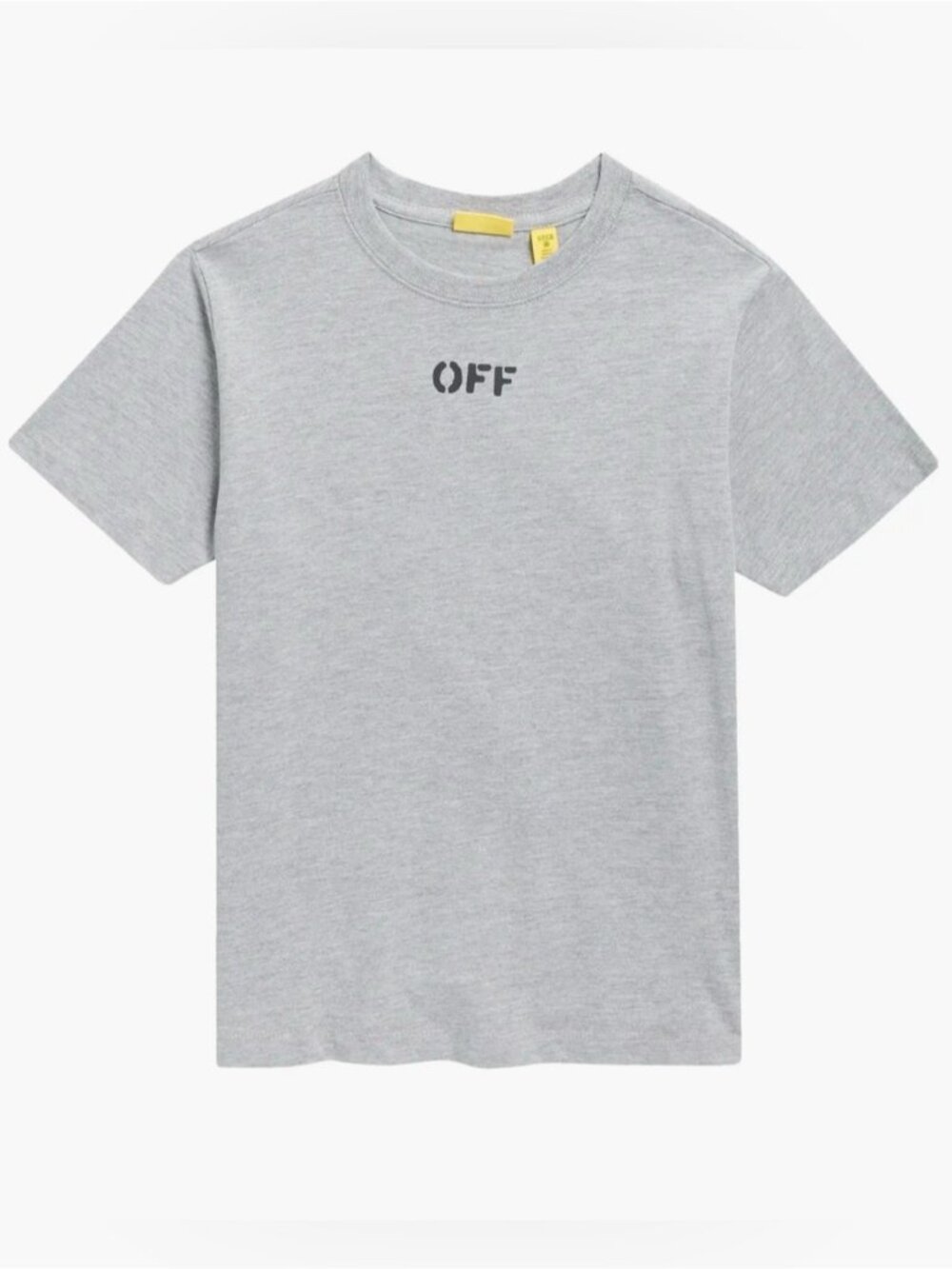 Off-White Kids' Light Gray 'OFF' Logo Tee